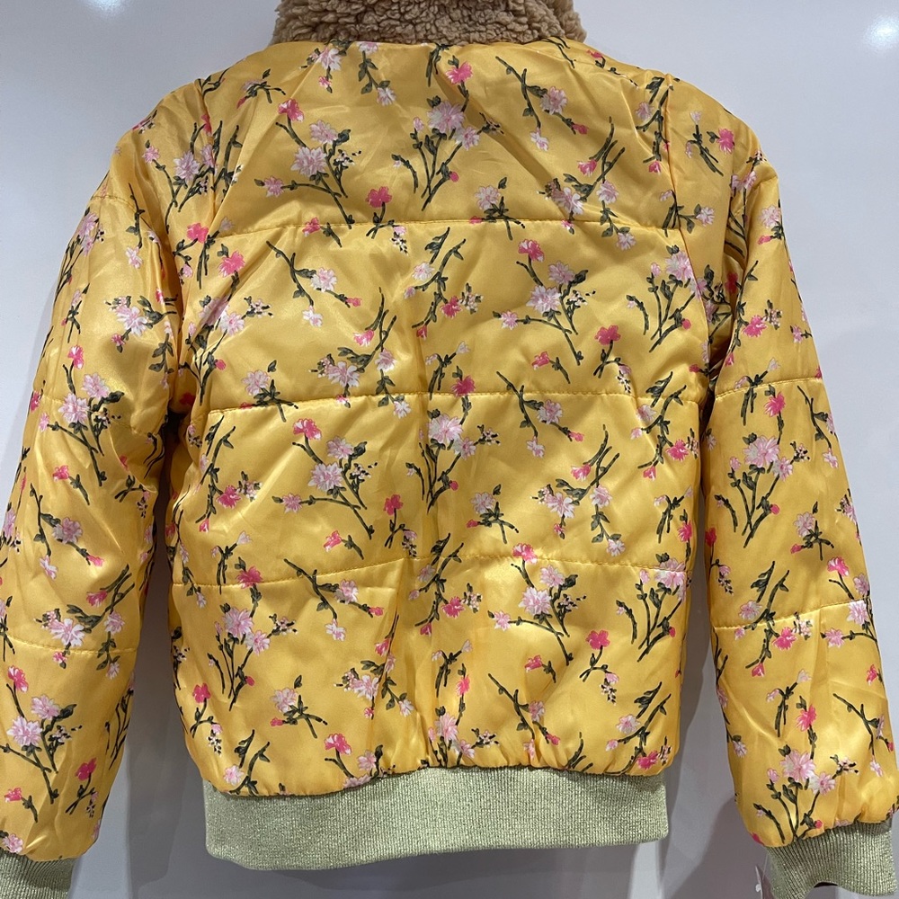 BNWT Jessica Simpson Reversible Floral & Faux Fur Jacket size 14-16